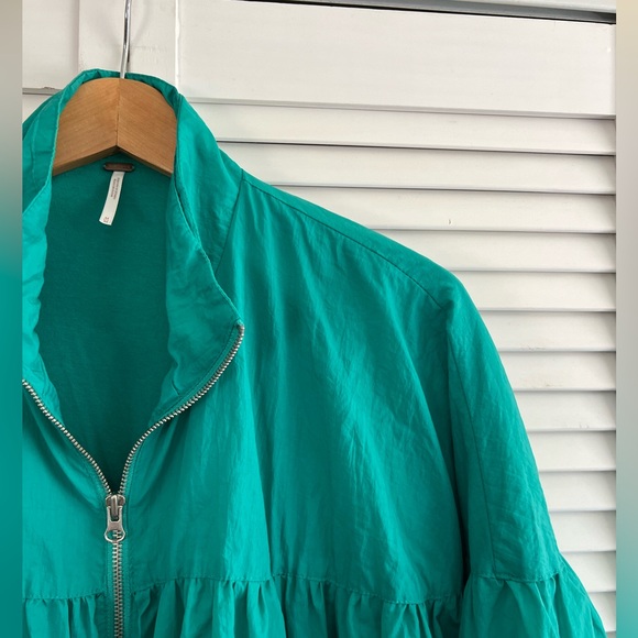 Free People Now Or Never Balloon Sleeve Bomber Windbreaker Light Jacket - Picture 4 of 9
